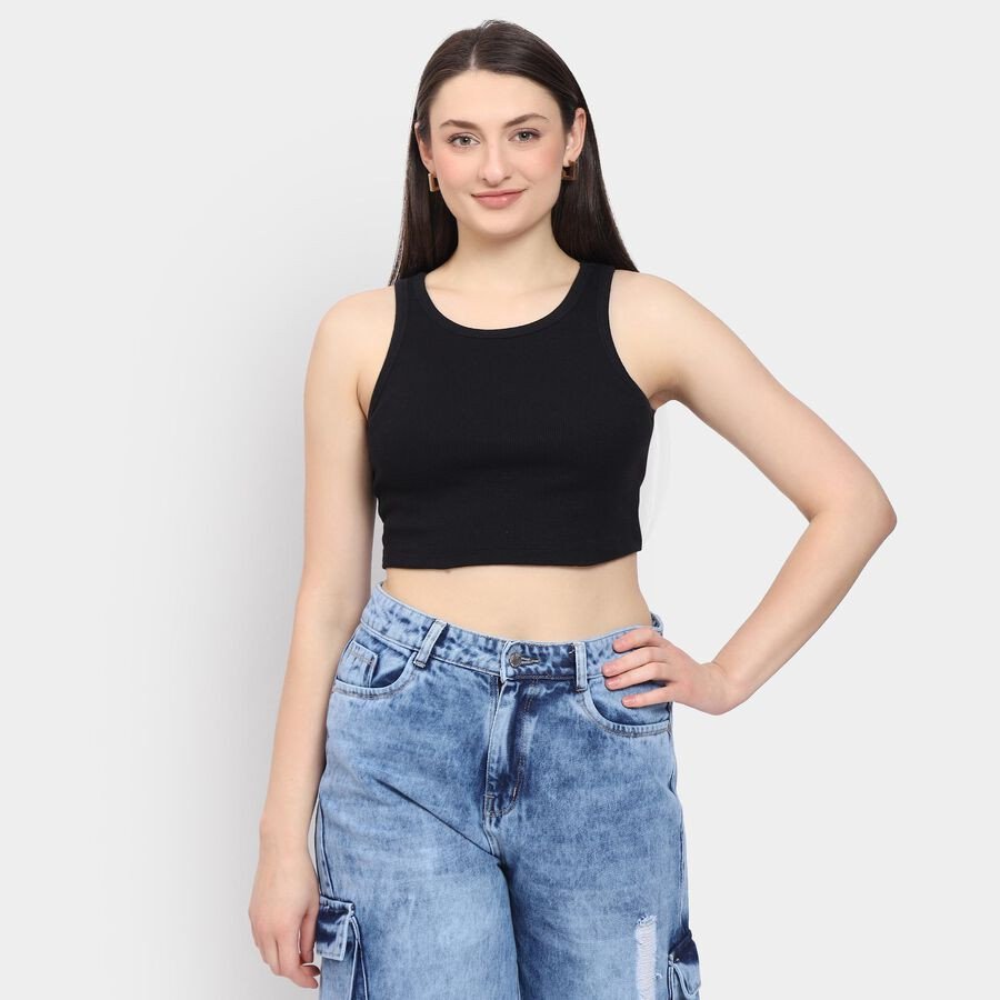 Black Sleeveless Tank Top