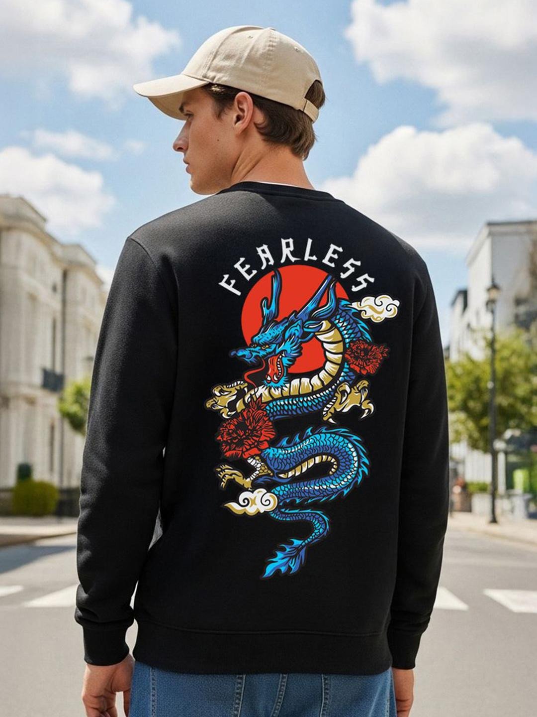 Men Graphic Printed Full Sleeve Sweatshirt