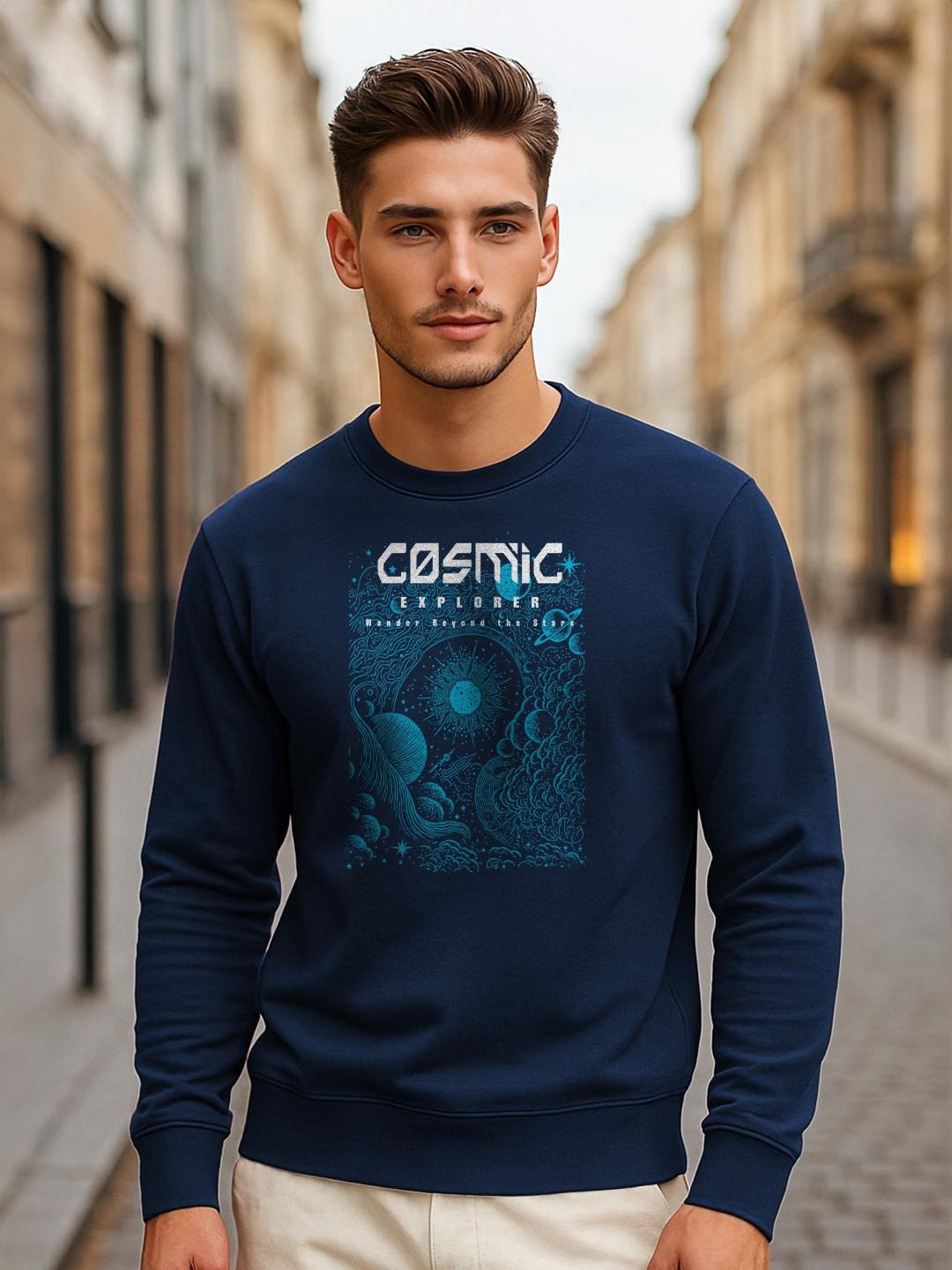 Men Graphic Regular Fit Sweatshirt